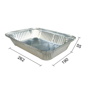 Reliable Bbq Tools Supplier Golden Thicken Baking Pans Rectangular Box Disposable Aluminum Foil Lunch Box