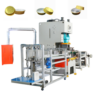 Full Automatic 3 Compartment Laminated Airline Sealable Disposable Food Aluminum Foil Container Making Equipment