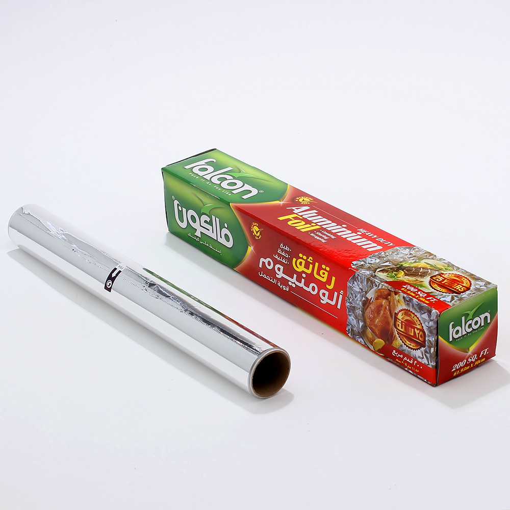 200sq Ft Factory Price Customized Aluminium Foil Roll Household Food Packaging Tin Foil Roll With Saw Blade