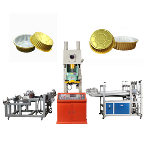 Automatic Disposable Take Away Aluminum Dishes Machinery Aluminium Foil Container Punching Machine