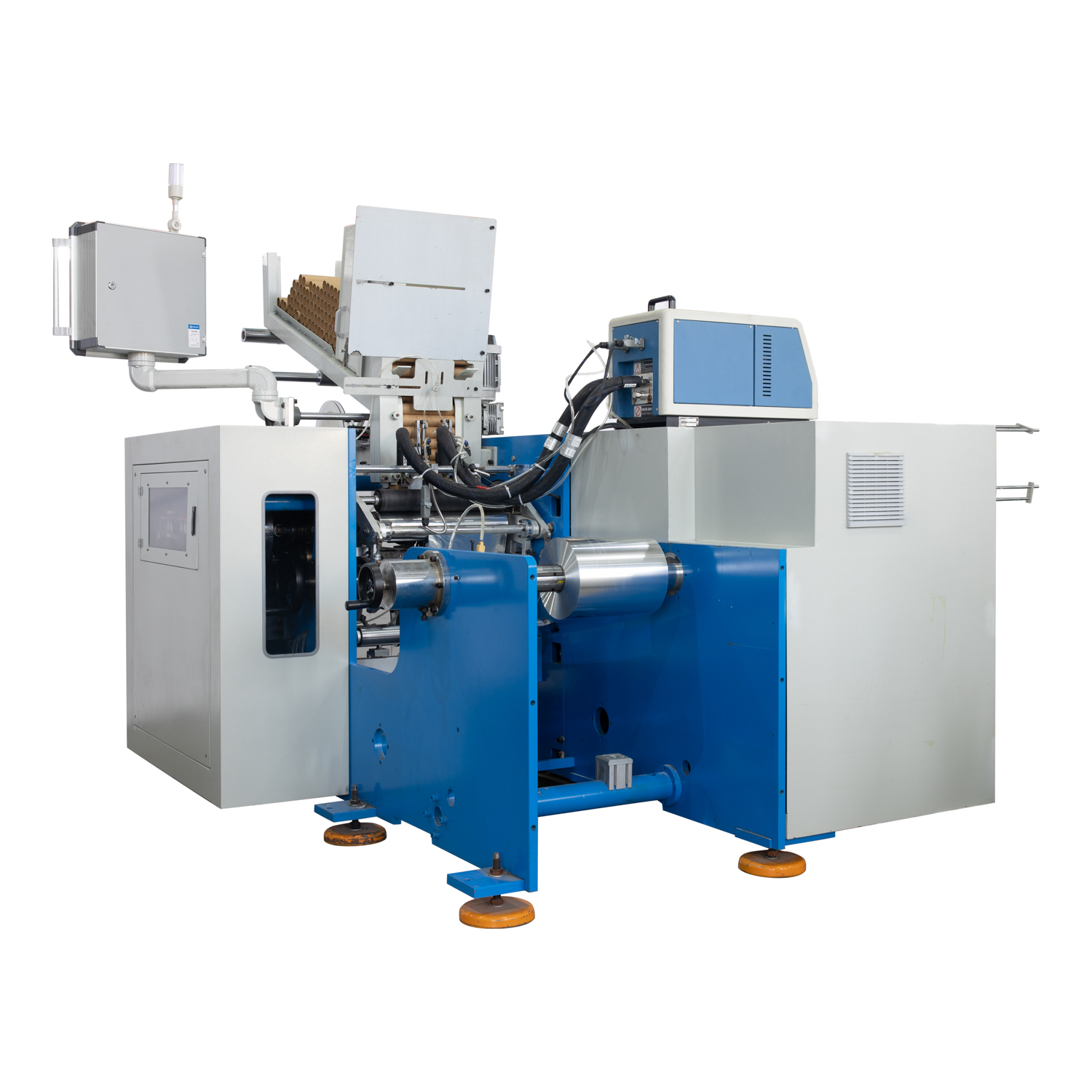 Reliable Quality Long Warranty Fully Automatic Aluminium Foil Roll Rewinder Machine With Automatic Gluing