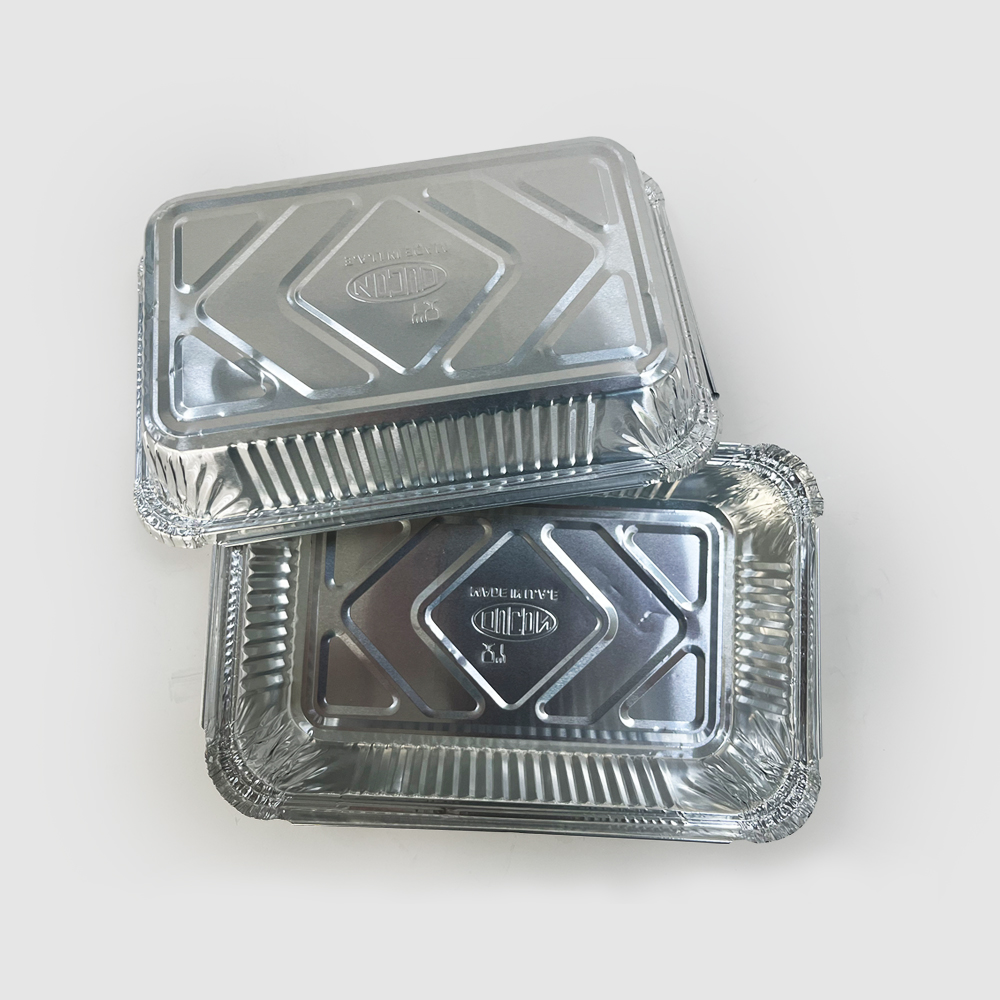 Factory Directly Sale Carry Out Lunch Box 8011 Food Grade Disposable Aluminum Foil Container Pans Tray 